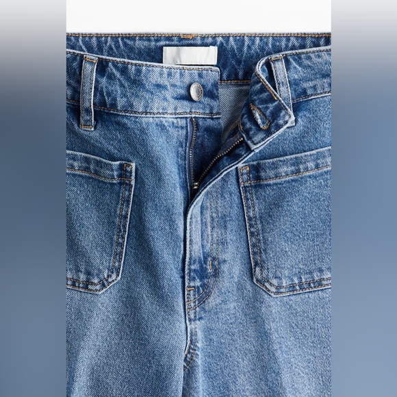 H&M HIGH WAIST WIDE LEG JEANS Size 6 - Picture 8 of 9